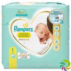 Pampers Prem Prot Grösse 1 2-5kg Nb Tragepack 24 Stück