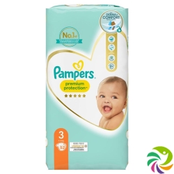 Pampers Prem Prot Grösse 3 6-10kg Midi Sparp 52 Stück