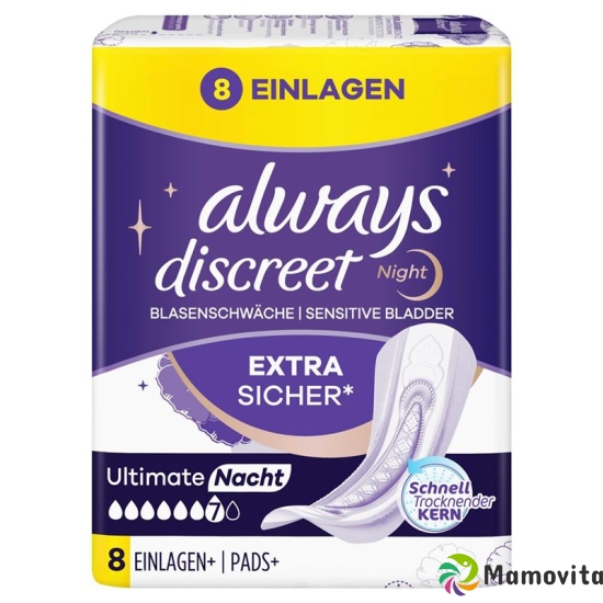 Always Discreet Incontinence Ultimate Night 8 pieces buy online