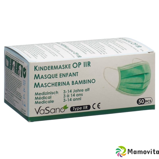 Vasano Op Maske Typ Iir Kind 3-14j Grün 50 Stück buy online