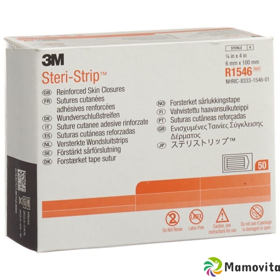 3M Steri Strip 6x100mm Weiss Verstärkt 10x 50 Stück buy online