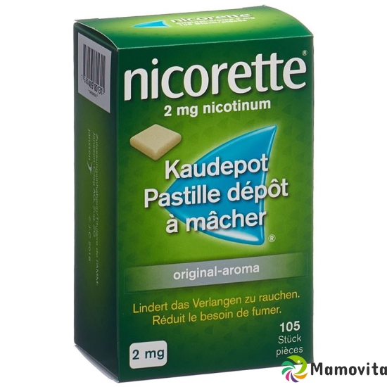 Nicorette Original 2mg 105 Kaugummi buy online