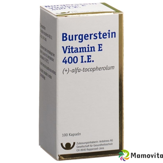 Burgerstein Vitamin E 400 IU 100 capsules buy online