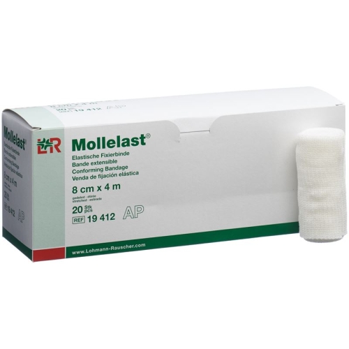 Mollelast Elastische Fixierbinde 8cmx4m Weiss 20 Stück buy online