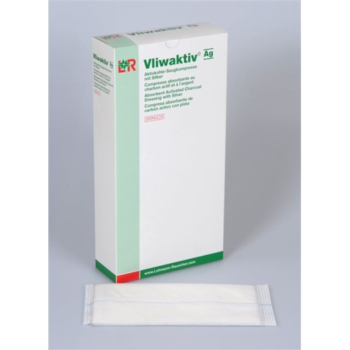 Vliwaktiv Ag Aktivkohle Verband 10x10cm Steril 10 Stück buy online