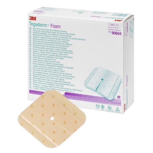 3M Tegaderm Foam Schaumkompresse 8.9x8.9cm Nicht Klebend 10 Stück buy online