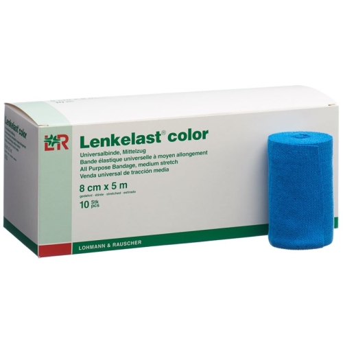 Lenkelast Color Stützverbände 8cmx5m Blau 10 Stück buy online