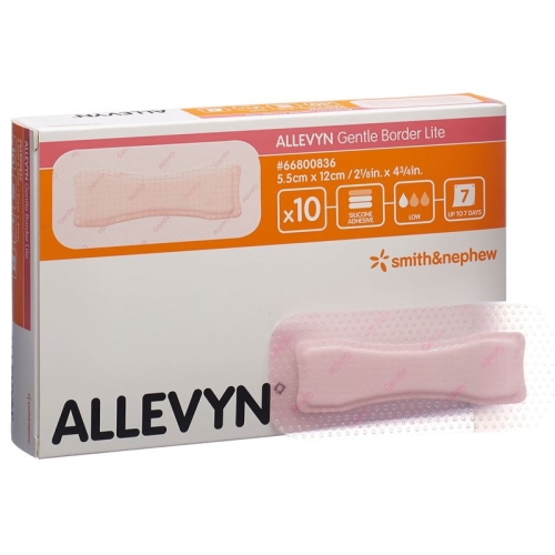 Allevyn Gentle Border Lite Wundverband 5.5x12cm 10 Stück buy online