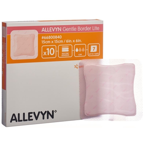 Allevyn Gentle Border Lite Wundverband 15x15cm 10 Stück buy online