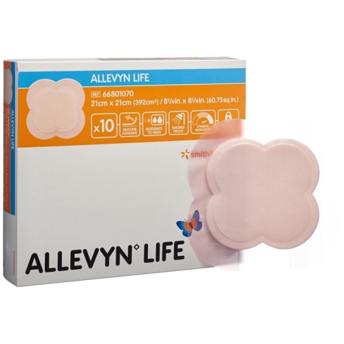 Allevyn Life Adhäsiver Silikonschaumverband 21x21cm 10 Stück buy online