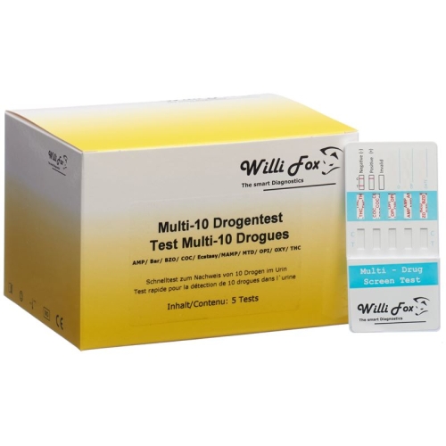 Willi Fox Drug Test Multi 10 drugs Urine 5 pcs buy online