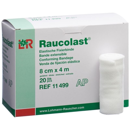 Raucolast elastic bandage 8cmx4m 20 pcs buy online