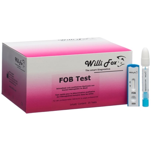 Willi Fox FOB Test (occult hemoglobin in stool) 25 pcs buy online