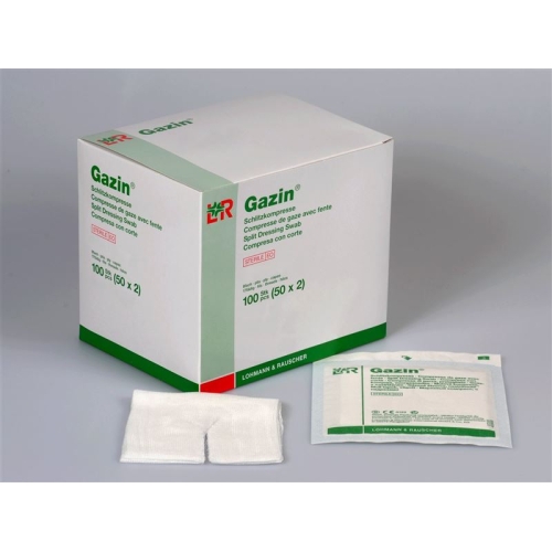 Gazin with slit 10x10cm 8x 17-ply sterile 50 x 2 pcs buy online