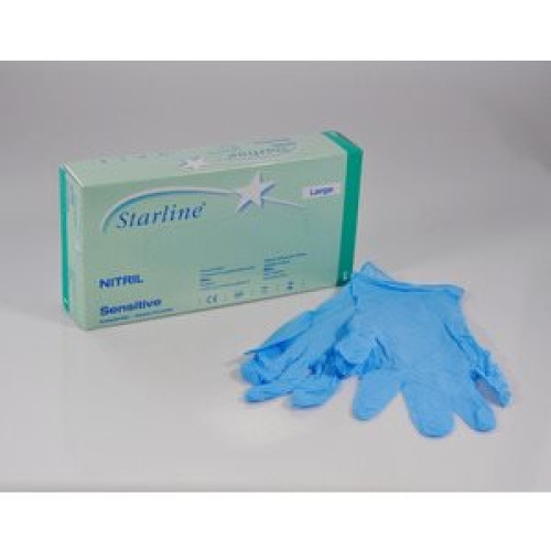 Starline Nitril-Handschuhe Sensitive L Puderfrei Blau 100 Stück buy online