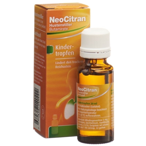 NeoCitran cough suppressant drops 5mg / ml 20ml child Tropffl buy online