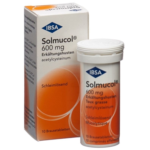 Solmucol Cold Cough 600 mg 10 effervescent tablets buy online