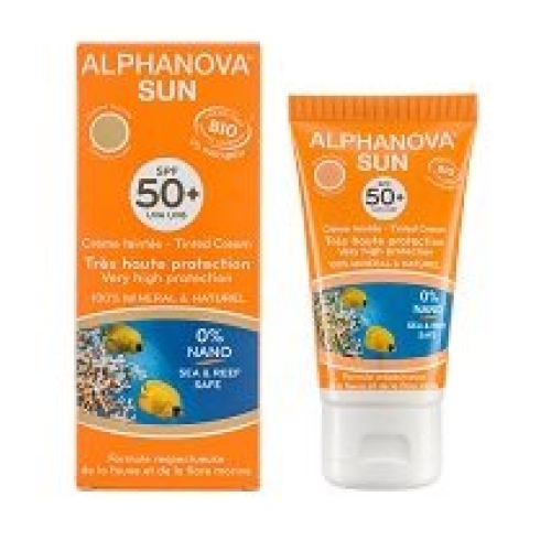 Alpha Nova SUN cream colored organic SPF50 + without nanoparticles 50 ml buy online