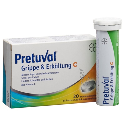 Pretuval flu and cold Brausetabl C 20 pcs buy online