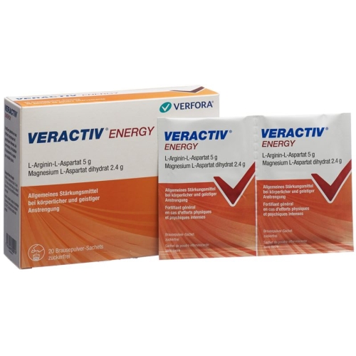 Veractiv Energy Brause Pulver Beutel 20 Stück buy online