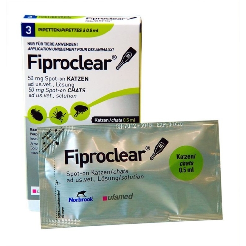 Fiproclear Spot-on Katzen Ad Us Vet. 3x 0.5ml buy online