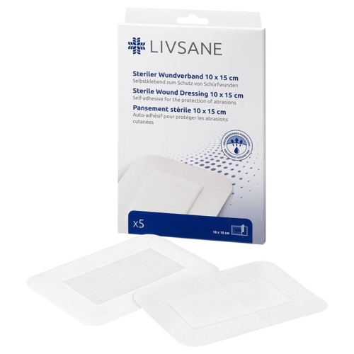 Livsane Steriler Wundverband 10x15cm 5 Stück buy online