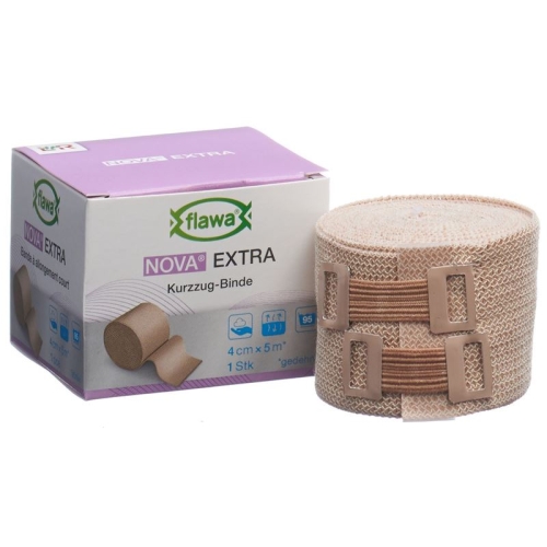 Flawa Nova Extra short stretch bandage 4cmx5m tan buy online