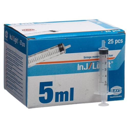 inj / light 5ml disposable syringe 3 parts 25 pcs buy online