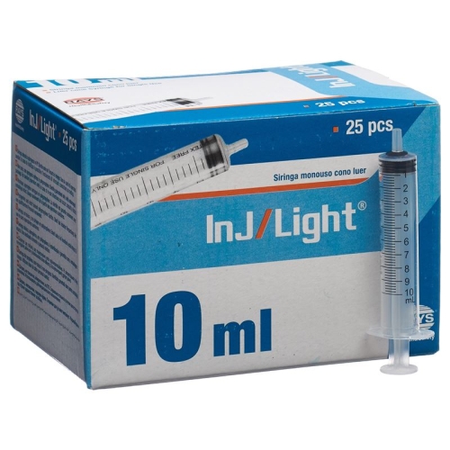 inj / light 10ml disposable syringe 3 parts 25 pcs buy online