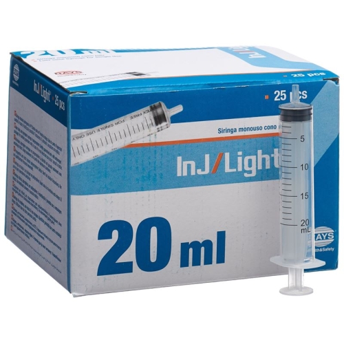 inj / light 20ml disposable syringe 3 parts 25 pcs buy online