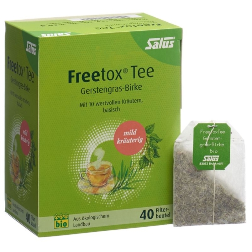 Salus Freetox tea barley grass birch organic bag 40 pieces buy online