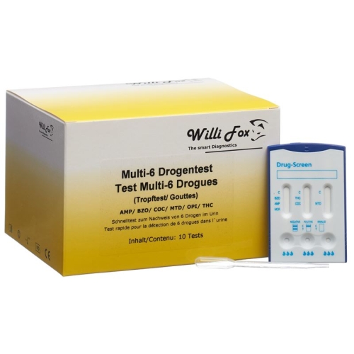 Willi Fox drug test Multi 6 drug test urine drip 10 pcs buy online