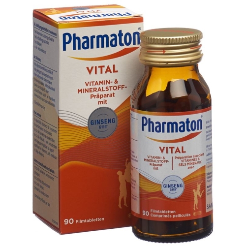 Pharmaton Vital Filmtabletten Glasflasche 90 Stück buy online