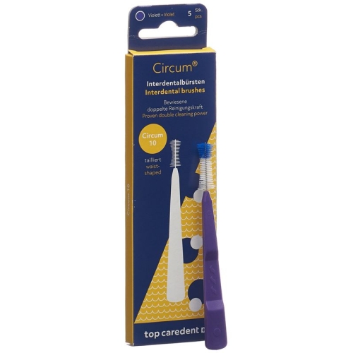 Top Caredent Circum 10 Int Bürsten Violett 5 Stück buy online