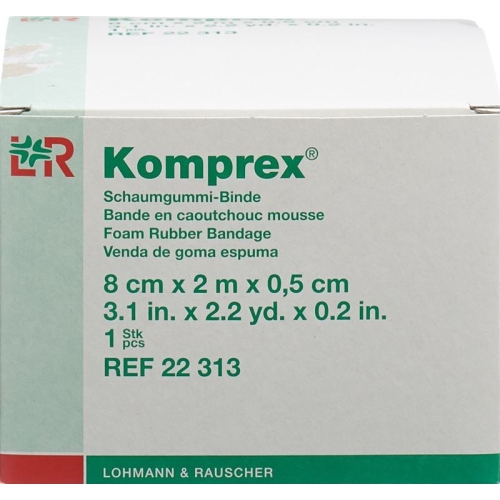 Komprex foam bandage 0.5cm 8cmx2m white buy online