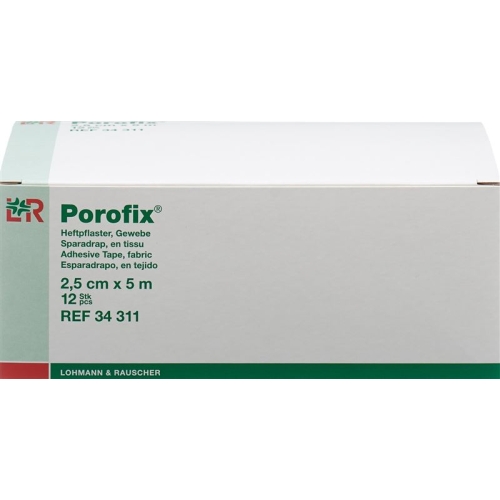 Porofix Heftpflaster 2.5cmx5m Hautfarbig Rolle 12 Stück buy online