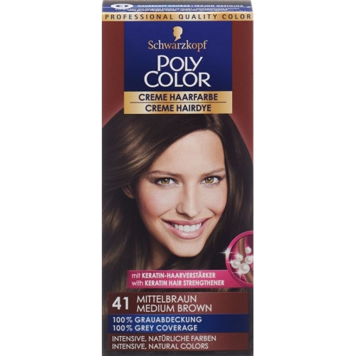 Polycolor Creme Haarfarbe 41 Mittelbraun 90ml buy online