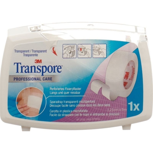 3M Transpore Fixierpflaster 12.5mm x 5m transparent buy online