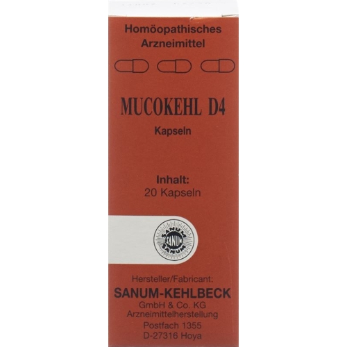 Mucokehl Kapseln D 4 20 Stück buy online