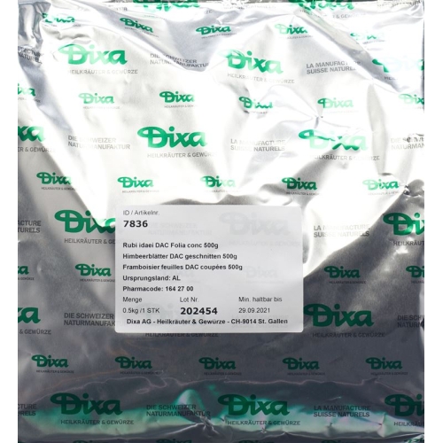 Dixa Rubi Idaei Folia Conc Dac 500g buy online