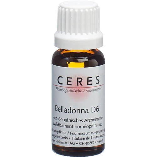 Ceres Belladonna D 6 Dilution 20ml buy online