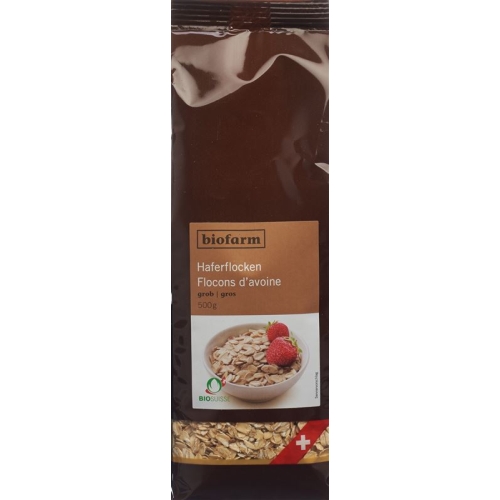 Biofarm Haferflocken Grob Knospe Beutel 500g buy online