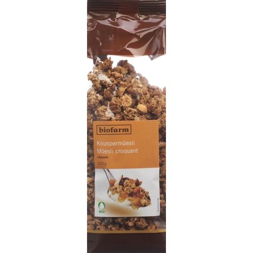 Biofarm Knusper Müesli Knospe Beutel 500g buy online