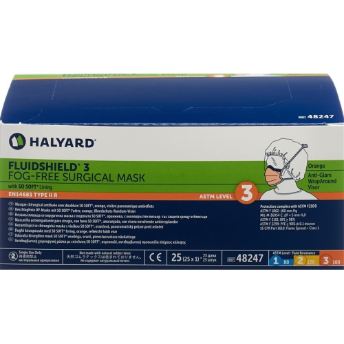 Halyard OP Masken Fluidshield Typ Iir 25 Stück buy online