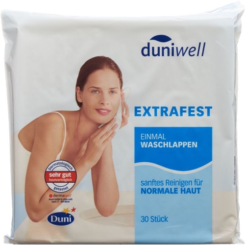 Duniwell Sanft Reinigende Einmal Waschlappen 30 Stück buy online