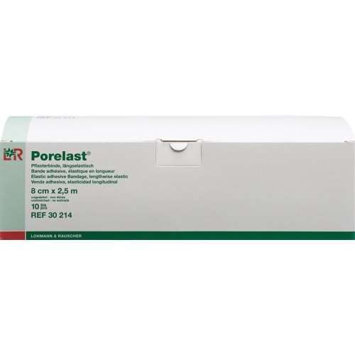 Porelast Pflasterbinde 8cmx2.5m Hautfarbig 10 Stück buy online