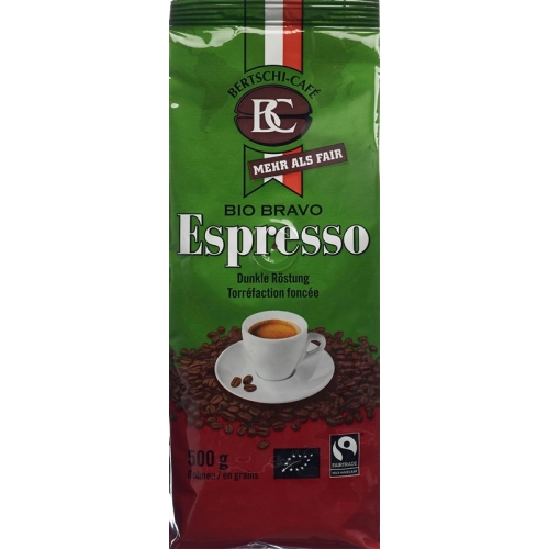 BC Bertschi-Café Bio Bravo Espresso Bohnen Beutel 500g buy online