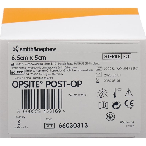 Opsite Post OP Folienverband 6.5x5cm 6x 5 Stück buy online