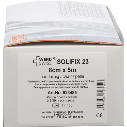 Wero Solifix 23 Kurzzugbinde 5mx8cm Hautfarbig 8 Stück buy online