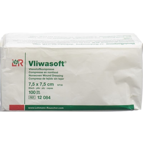 Vliwasoft Nw Kompresse 12 7.5x7.5cm 6-fach Beutel 100 Stück buy online